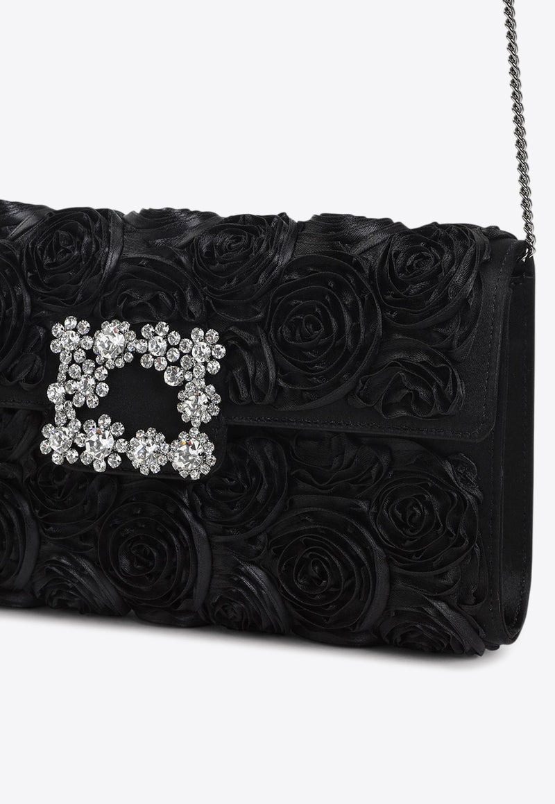Envelope Flap Rose Flower Buckle Shoulder Bag