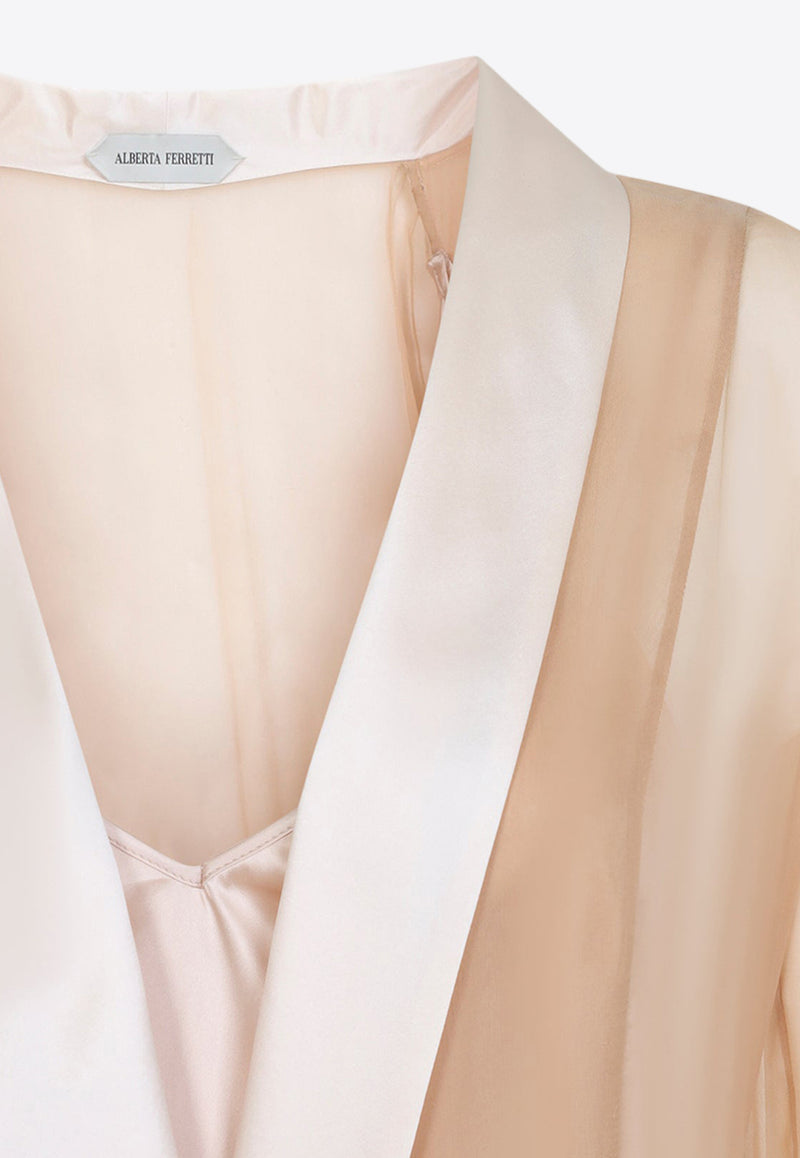 V-neck Chiffon Maxi Dress