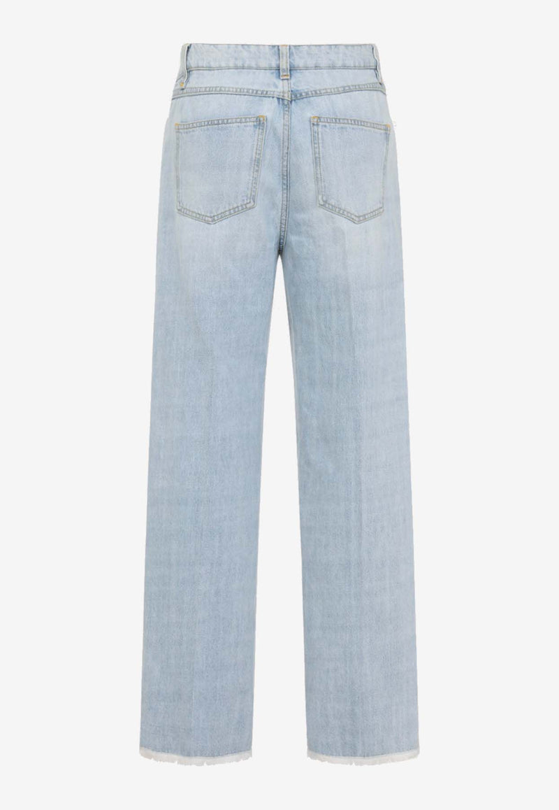 High-Rise Straight-Leg Jeans