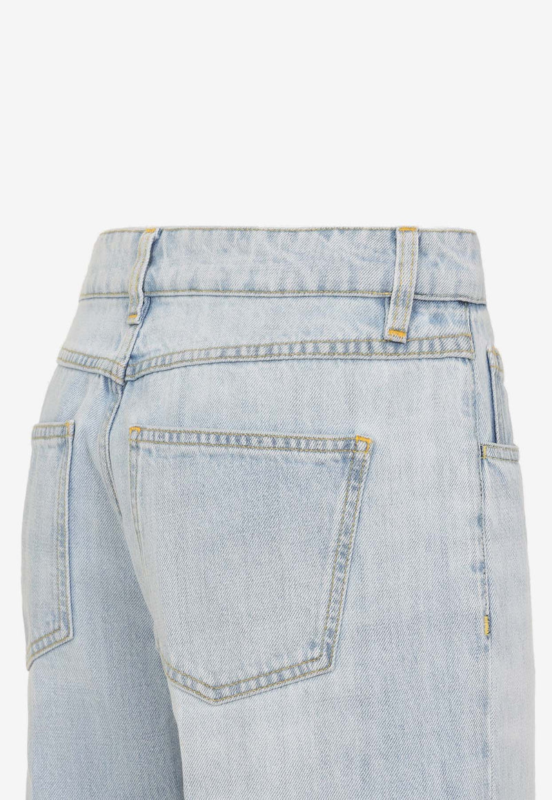 High-Rise Straight-Leg Jeans