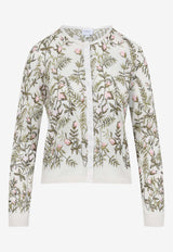 Floral-Embroidered Cashmere and Silk Cardigan