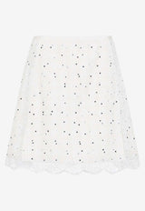Lace-Trimmed Mini Skirt