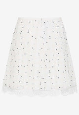 Lace-Trimmed Mini Skirt