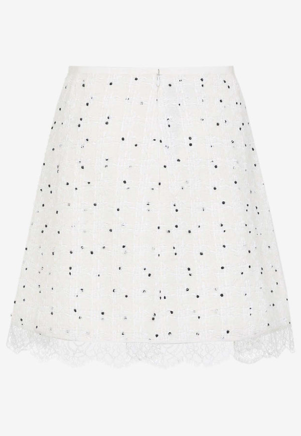 Lace-Trimmed Mini Skirt