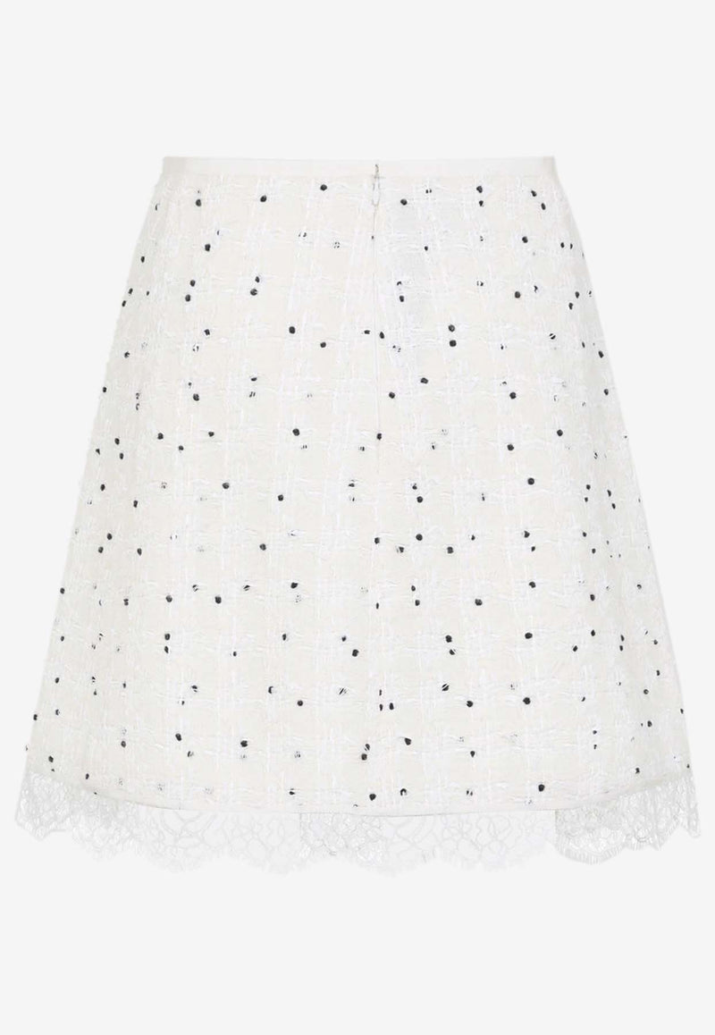 Lace-Trimmed Mini Skirt