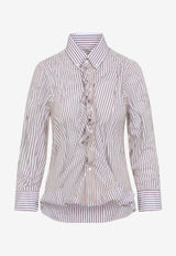 Striped Ruffled Shirt