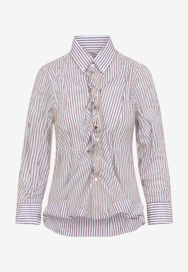 Striped Ruffled Shirt