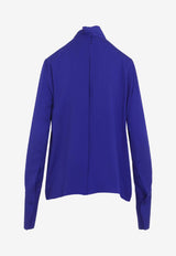 Long-Sleeved Silk Blouse