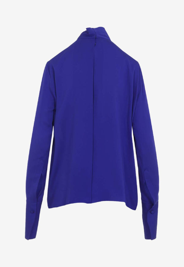 Long-Sleeved Silk Blouse