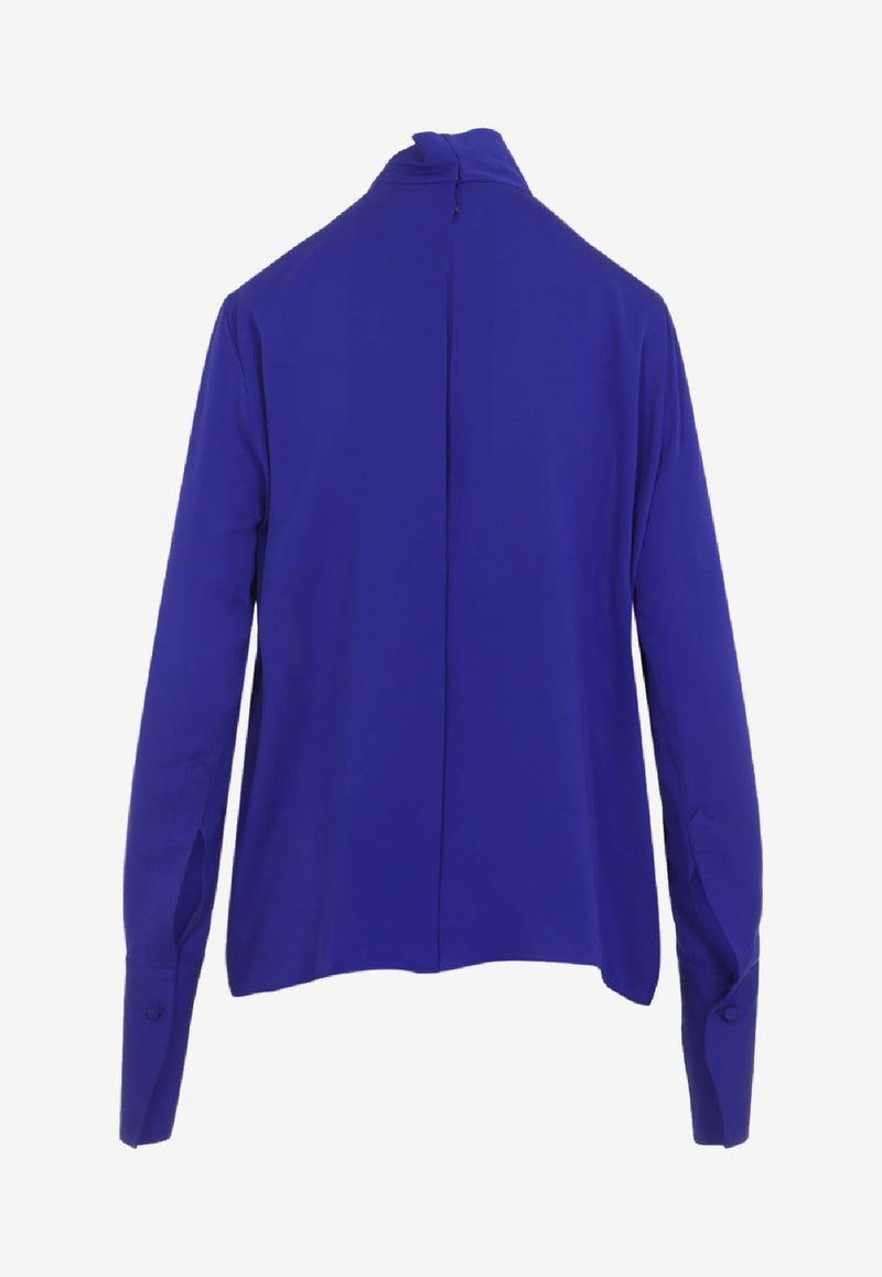 Long-Sleeved Silk Blouse