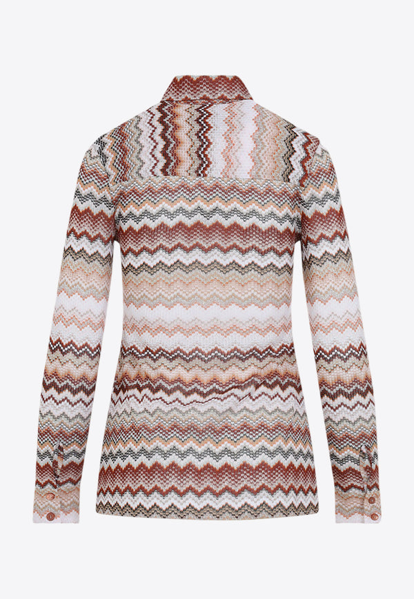 Long-Sleeved Chevron Shirt