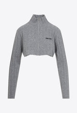 Wool and Cashmere Cropped Cardigan