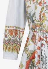 Printed Midi Shirt Dress