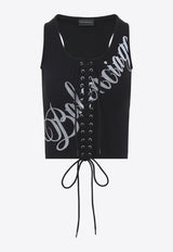 Lace-Up Logo Top