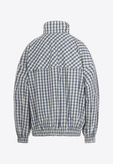 Gingham Check Zip-Up Jacket