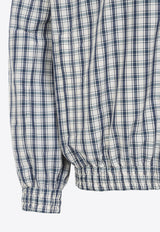 Gingham Check Zip-Up Jacket