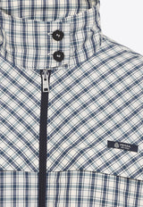 Gingham Check Zip-Up Jacket