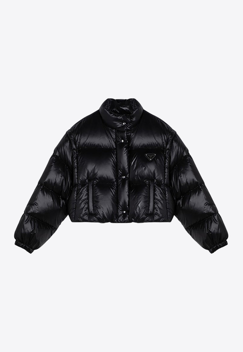 Prada Convertible Re-Nylon Puffer Jacket Black 29180511A9/P_PRADA-F0002