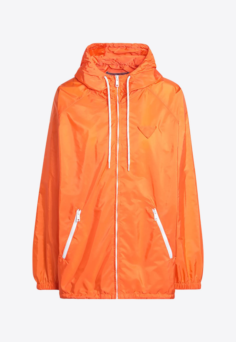 Prada Zip-Up Raincoat Orange 292276OOO1WQ9/Q_PRADA-F0049