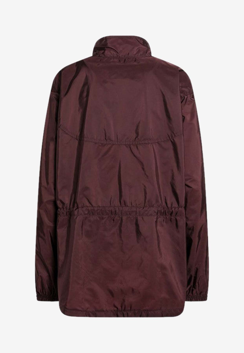 Prada Logo-Plaque Zip-Up Jacket 292332BAO1WQ9/S_PRADA-F0403