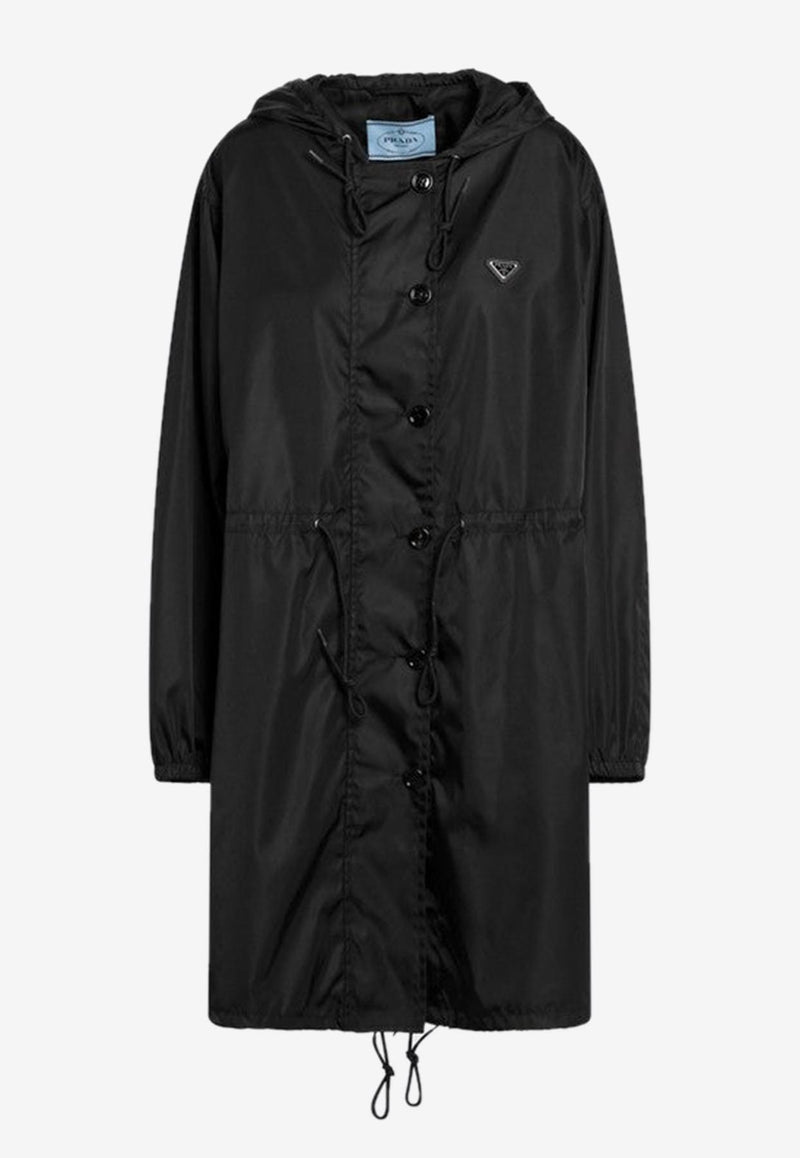 Prada Triangle Logo Rain Jacket Black 29C285OOO1WQ8/R_PRADA-F0002