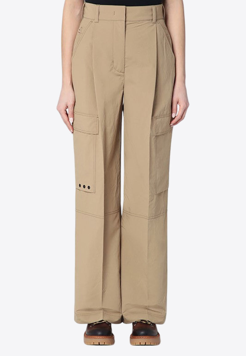 Moncler Grenoble Logo Patch Straight Cargo Pants Beige 2A000-02597SL/Q_MONGR-23L