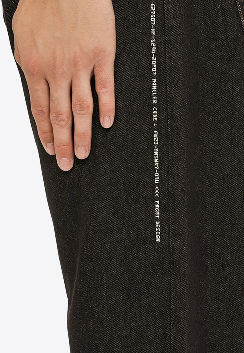 7 Moncler Frgmt Logo Patch Straight-Leg Jeans Denim 2A000-04M3087/N_MONGE-77A
