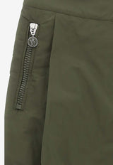 Moncler Logo Patch Wide-Leg Pants Green 2A00018_54AWA_82H