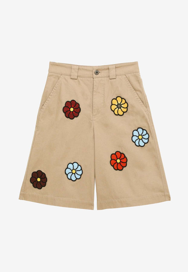 Moncler Genius Flower-Embroidered Bermuda Shorts 2B000-01M2731/M_MONGE-236