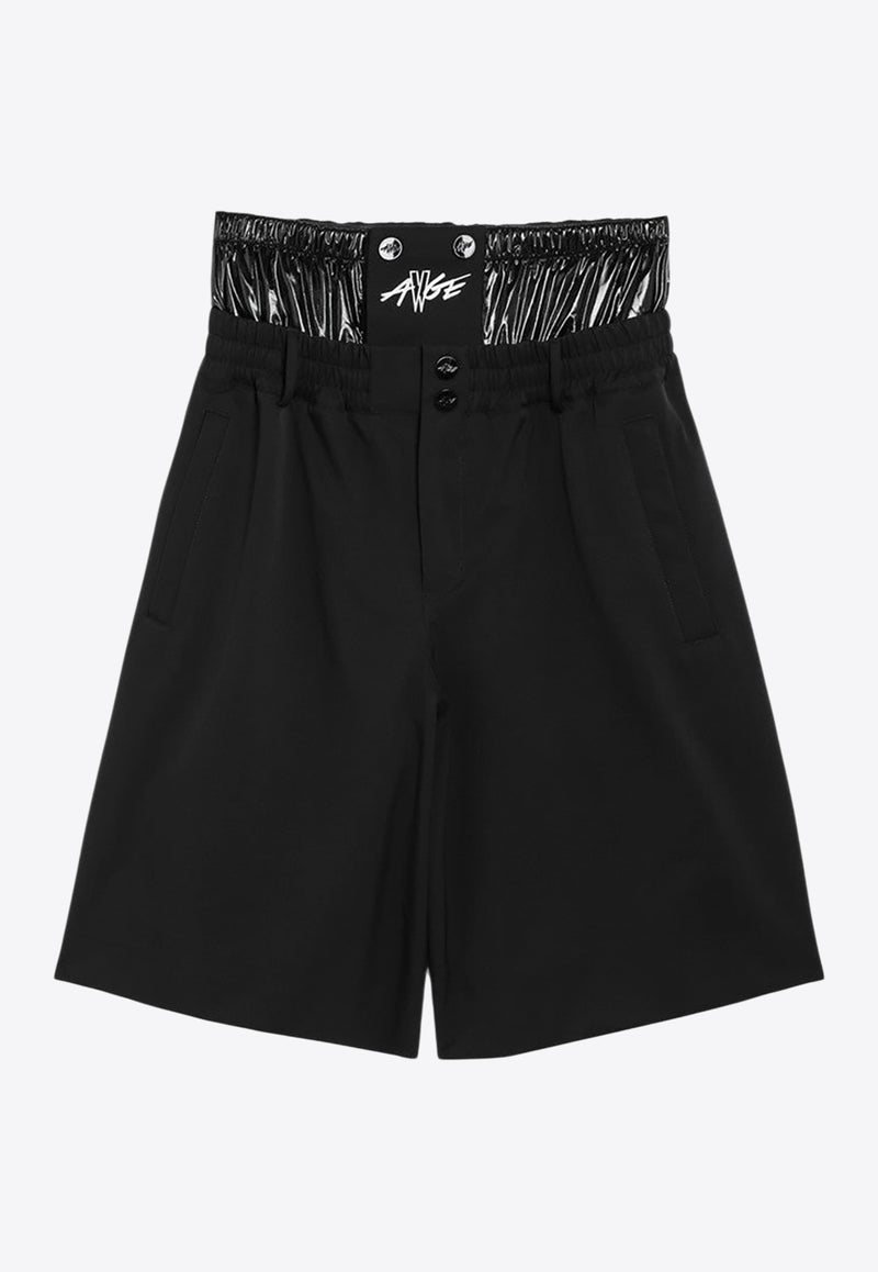 Moncler X A$Ap Rocky Logo Print Bermuda Shorts Black 2B00001M7556/R_MONGE-999