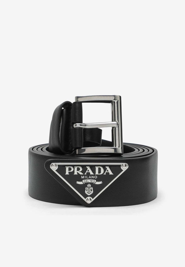 Prada Logo Leather Belt 2CC546R2Z/L_PRADA-F0002 Black