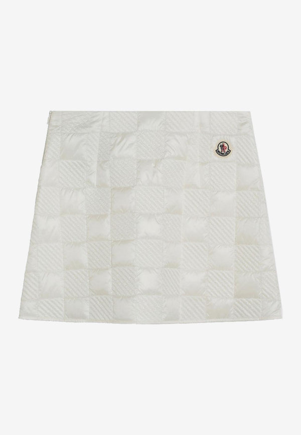 Moncler Logo Patch Padded Mini Skirt White 2D000-01788LM/P_MONCL-034