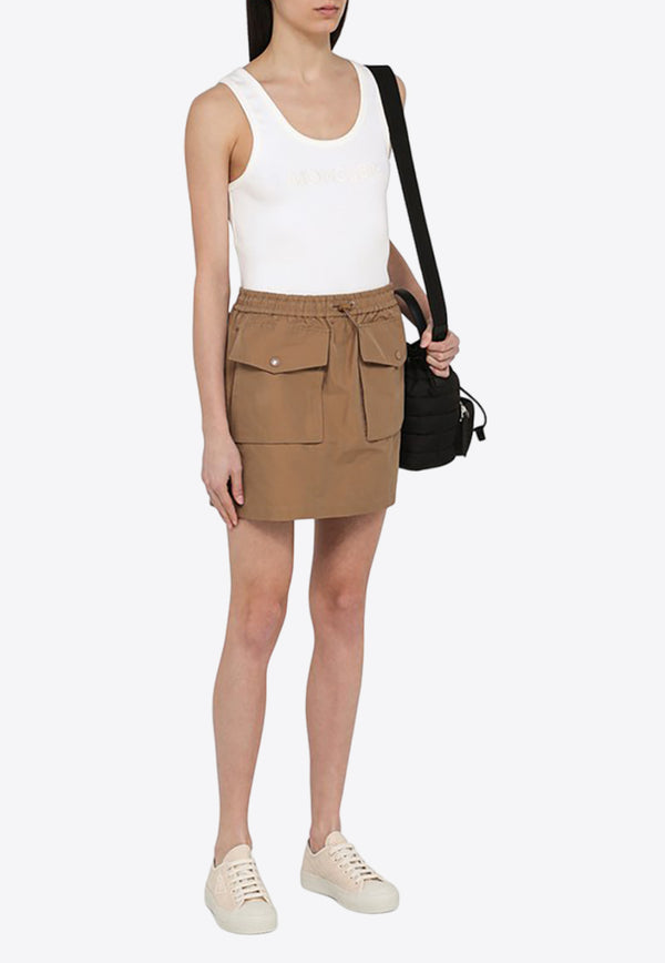 Moncler Logo Patch Mini Cargo Skirt Beige 2D000-13597I9/O_MONCL-224