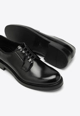 Prada Brushed Leather Derby Shoes Black 2EA151X000055/O_PRADA-F0002