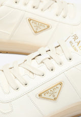 Prada Downtown Leather Low-Top Sneakers Ivory 2EE364000038/O_PRADA-F0304