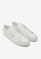 Prada Triangle Logo Leather Sneakers White 2EE376G0003F0E/P_PRADA-F0009