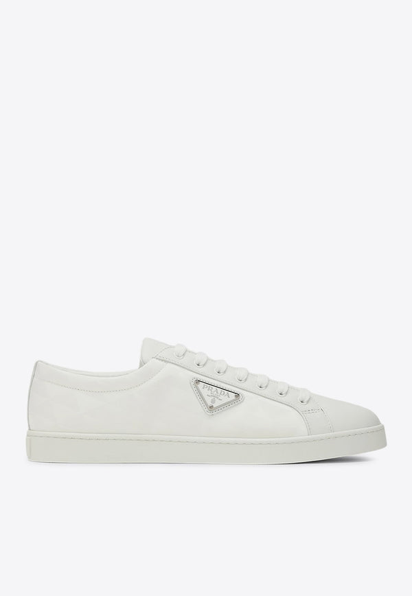 Prada Triangle Logo Leather Sneakers White 2EE376G0003LNW/P_PRADA-F0009