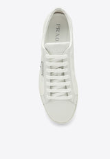 Prada Triangle Logo Leather Sneakers White 2EE376G0003LNW/P_PRADA-F0009