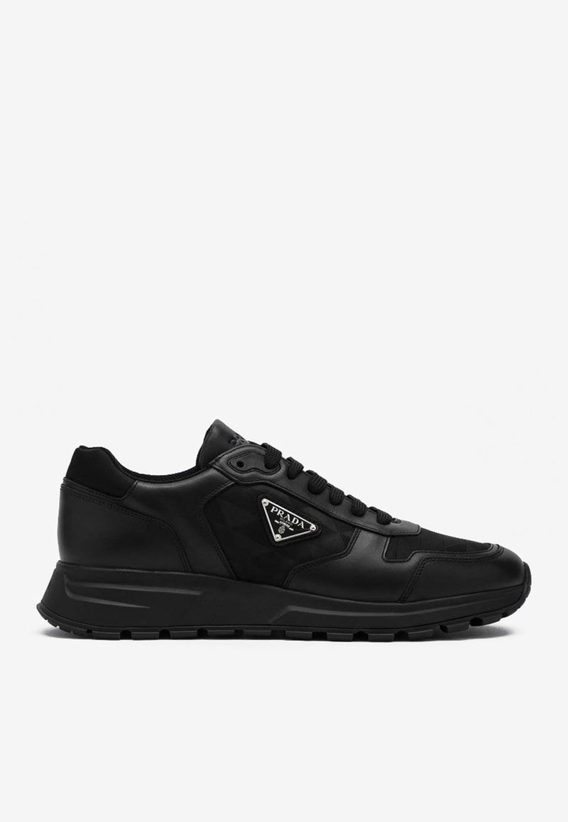 Prada Triangle Logo Low-Top Sneakers Black 2EE390G0003LNW/P_PRADA-F0002