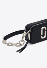 Marc Jacobs The Snapshot Crossbody Bag in Croc-Embossed Leather 2F3HCR018H01BLACK