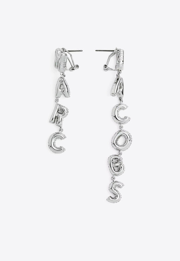 Marc Jacobs Asymmetrical Balloon Logo Earrings 2F3JER001J11SILVER