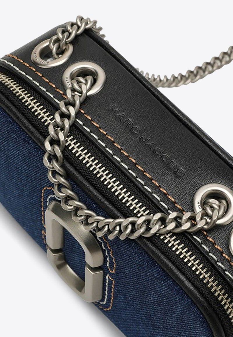 Marc Jacobs Snapshot Denim Chain Shoulder Bag Denim 2F4HCR027H05CO/P_MARC-473