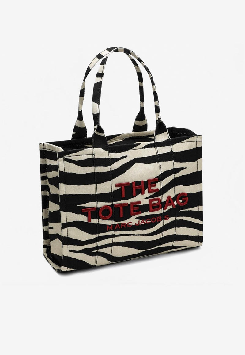 Marc Jacobs Large Zebra Canvas Tote Bag Monochrome 2F4HTT020H05CO/P_MARC-005