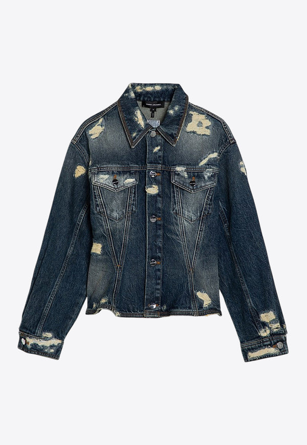 Marc Jacobs Distressed Denim Jacket Blue 2F4RJC002D15CO/P_MARC-491