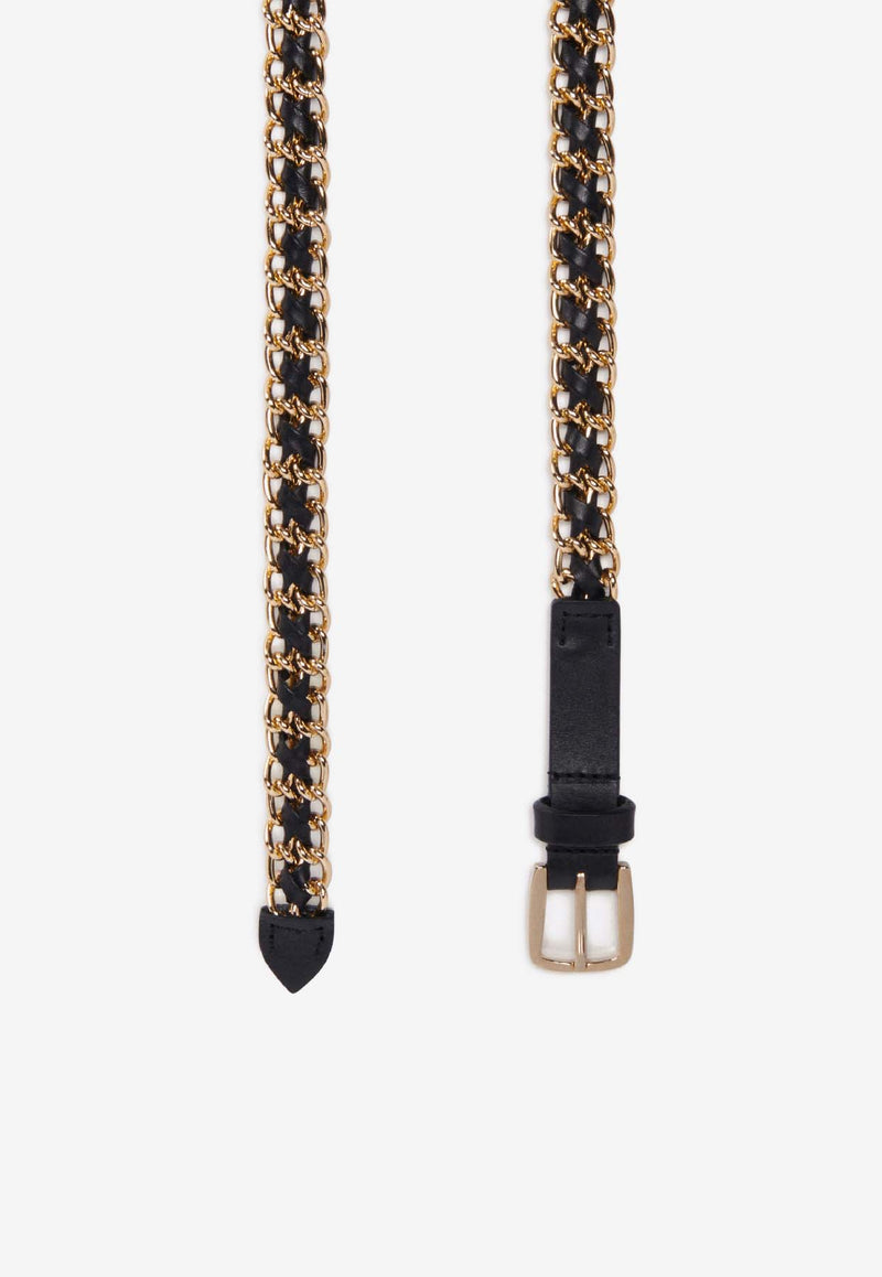 ba&sh Brooke Braided Chained Belt Gold 2H23BROO_GOLD