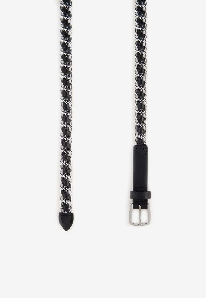 ba&sh Brooke Braided Chained Belt Silver 2H23BROO_SILVER