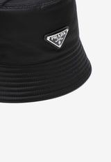 Prada Triangle Logo Bucket Hat Black 2HC1372DMI/K_PRADA-F0002