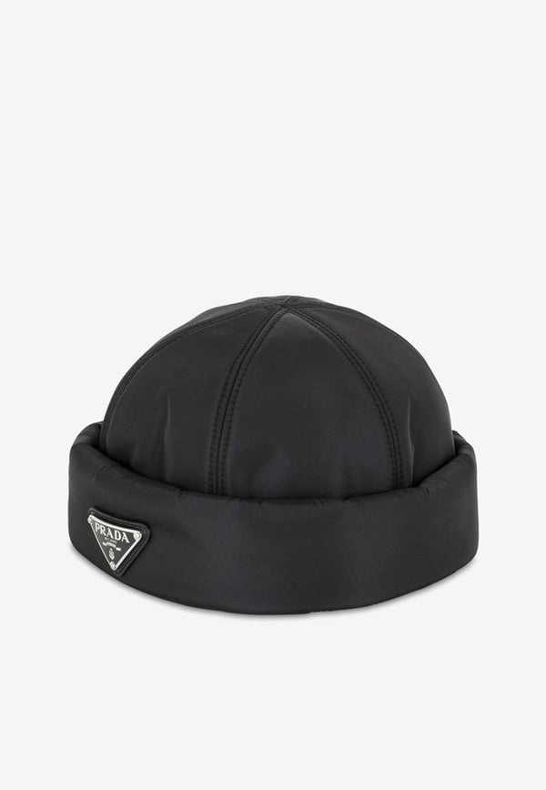 Prada Triangle Logo Nylon Hat Black 2HC1682DV4/J_PRADA-F0002