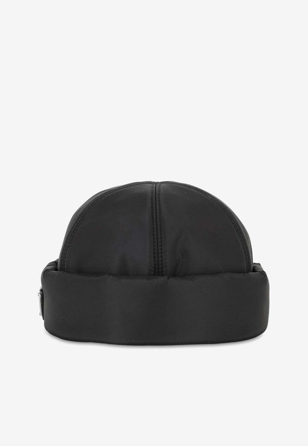 Prada Triangle Logo Nylon Hat Black 2HC1682DV4/J_PRADA-F0002