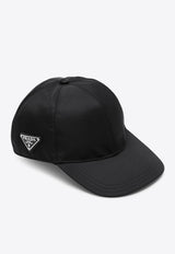 Prada Triangle logo Re-Nylon Baseball Cap Black 2HC2742DMI/P_PRADA-F0002